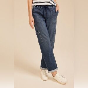 Women's Blue Cargo Jeans